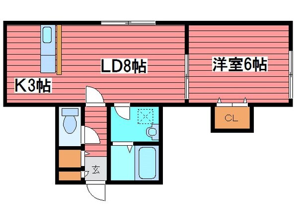 コート西岡４・１の物件間取画像